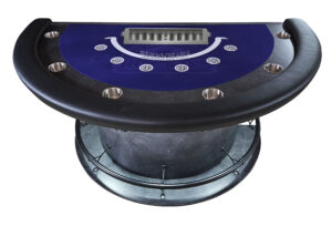 Premium roulette table with barrel base