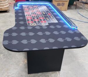 Roulette table with lights