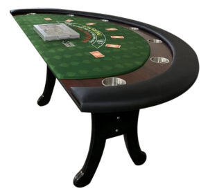 96" premium blackjack table with chip rail