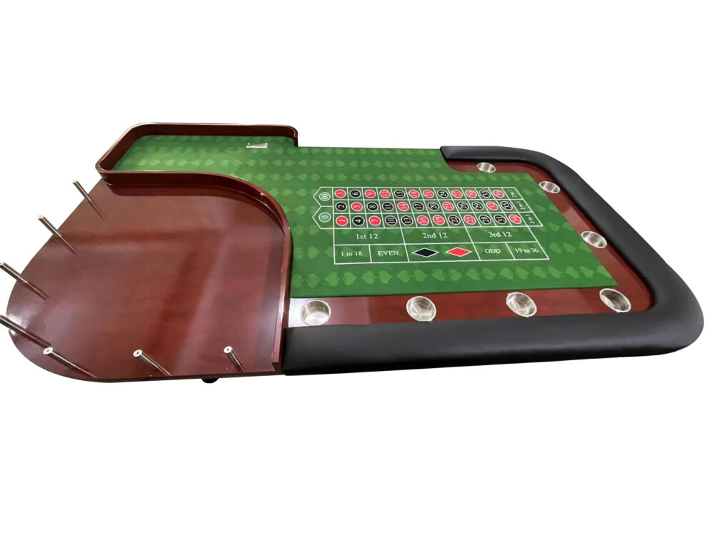 Premium roulette table sized for 32" wheel